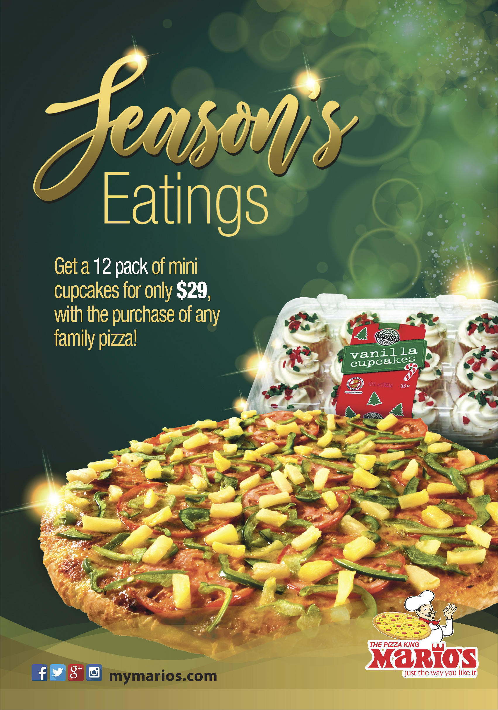 Mario's Pizza Season's Eatings Pepper Advertising
